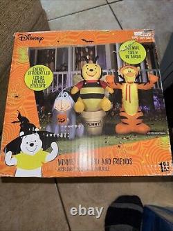 WINNIE THE POOH and Friends Halloween Airblown Inflatable Disney Gemmy 6 ft wide