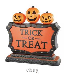 Way to Celebrate Happy Halloween Trick or Treat Tombstone Blow Mold Light Up