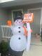 Whataburger Snowman Christmas Holiday Outdoor Lighted Blowup Inflatable 7 Ft