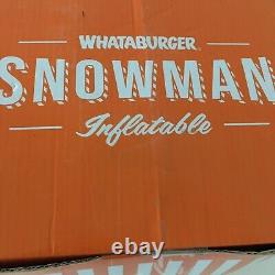 Whataburger Snowman Christmas Holiday Outdoor Lighted Blowup Inflatable 7 ft