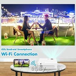 WiFi Projector 7500Lumens QK03 Outdoor Projector Full HD 1080P Supported Outd