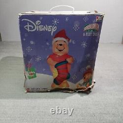 Winnie the Pooh Airblown Inflatable Christmas Hat Stocking Disney 6 Foot Tested