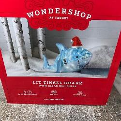 Wondershop at Target Lit Tinsel Shark 17 Tall Indoor/outdoor Lights Up AS-IS
