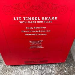Wondershop at Target Lit Tinsel Shark 17 Tall Indoor/outdoor Lights Up AS-IS