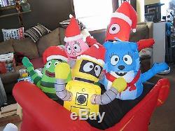 Yo Gabba Gabba Airblown Inflatable Christmas Sleigh Holiday Yard Decoration 6